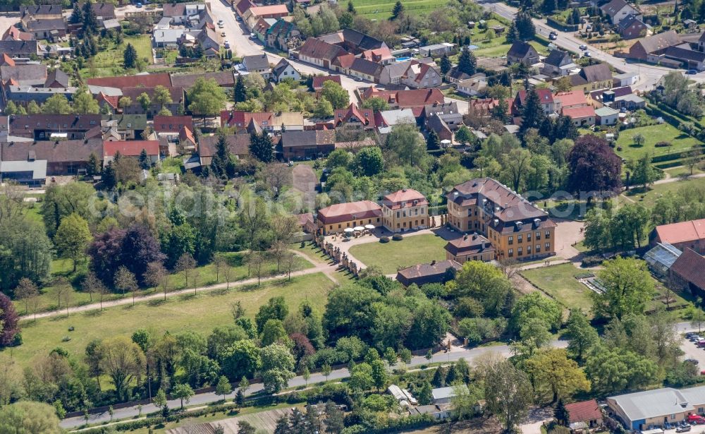 Mosigkau from above - Palace in Mosigkau in the state Saxony-Anhalt