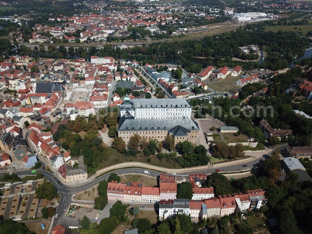 Weißenfels from above - Palace Museum Schloss Neu-Augustusburg in Weissenfels in the state Saxony-Anhalt, Germany