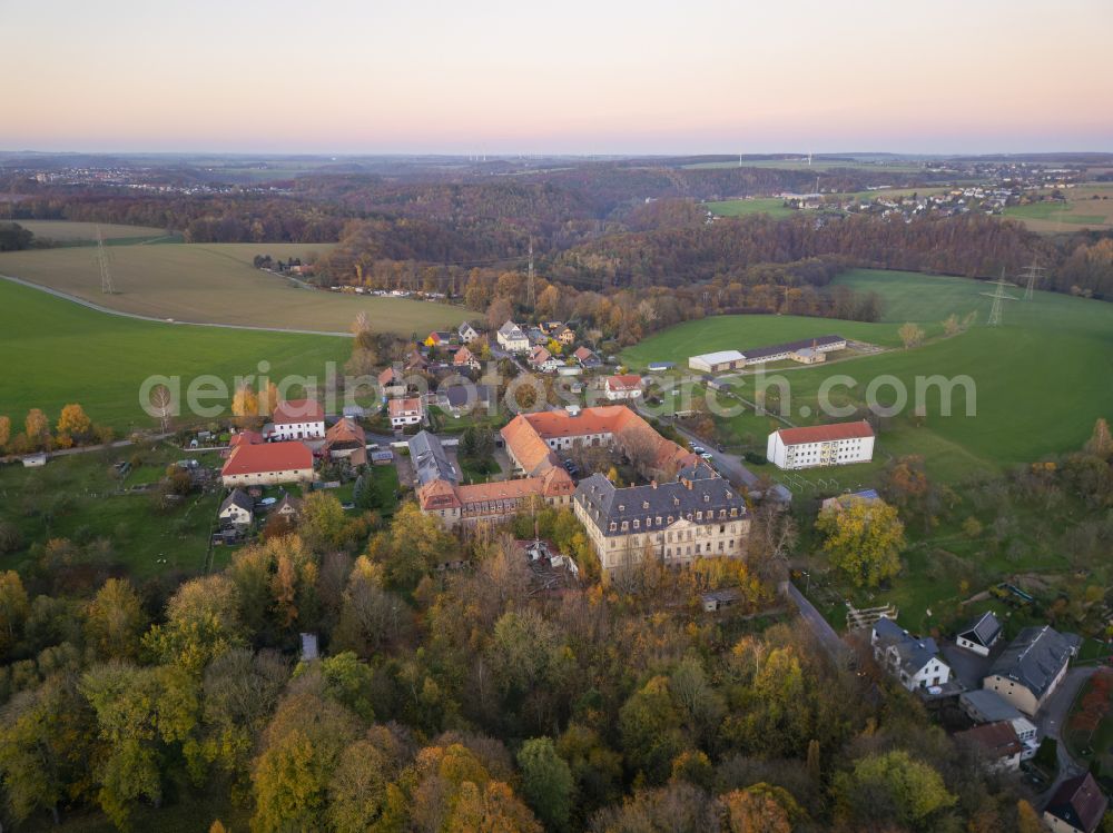 Zschöppichen from the bird's eye view: Palace Neusorge in Zschoeppichen in the state Saxony, Germany