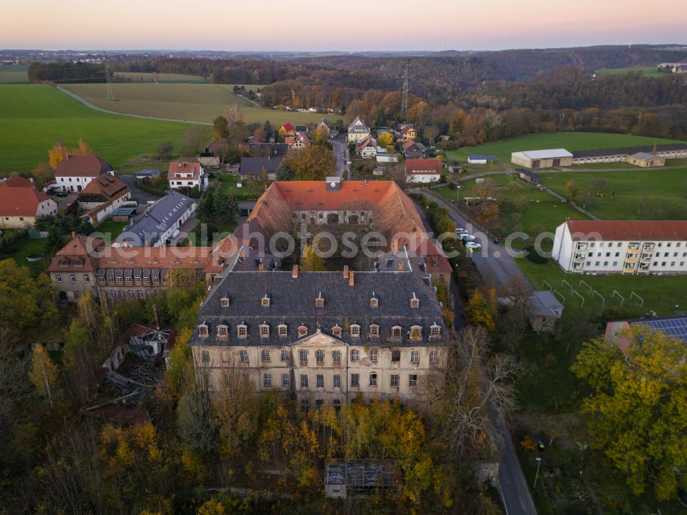 Zschöppichen from above - Palace Neusorge in Zschoeppichen in the state Saxony, Germany