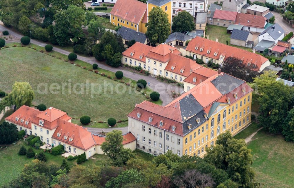 Thallwitz from above - Palace Nieschwitz in Thallwitz in the state Saxony, Germany