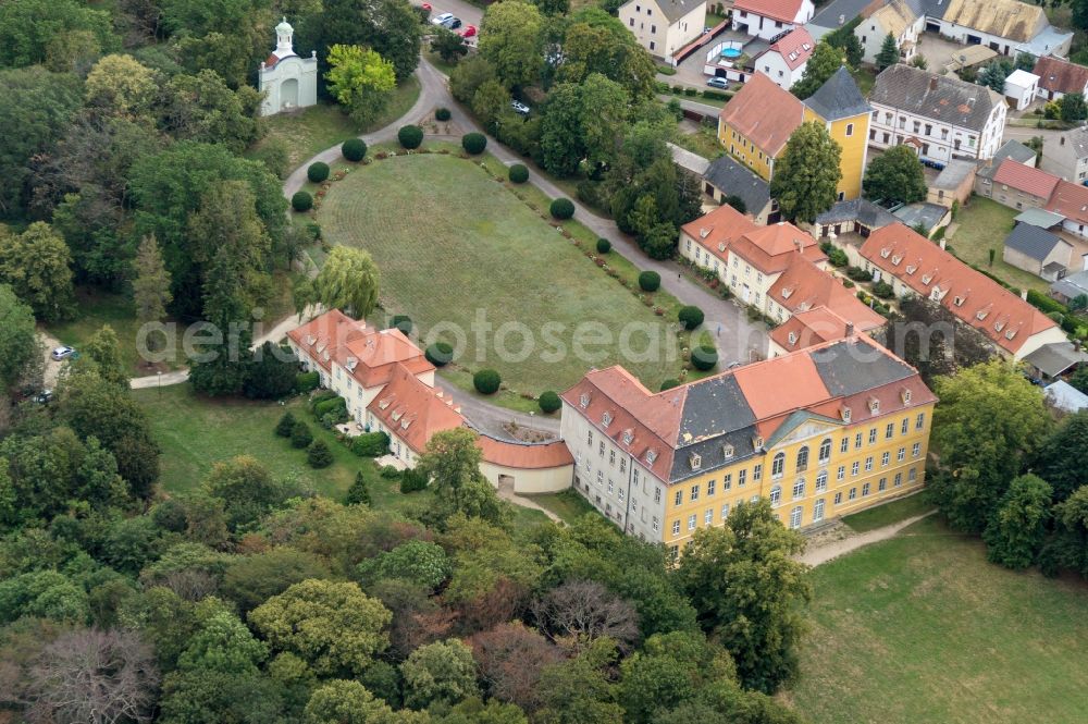 Aerial image Thallwitz - Palace Nieschwitz in Thallwitz in the state Saxony, Germany