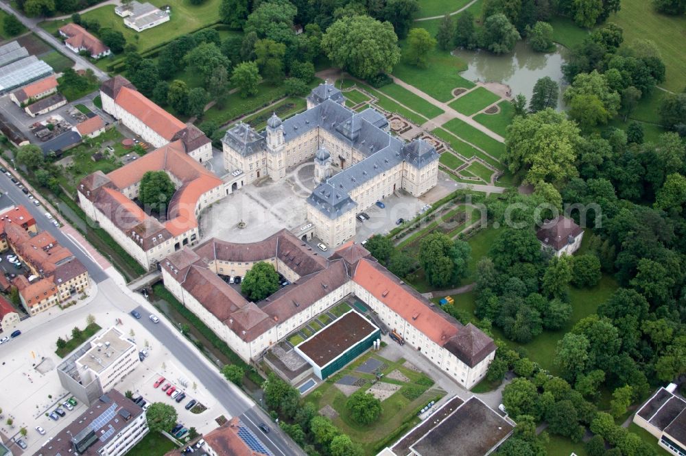 Werneck from the bird's eye view: Palace - Orthopaedisches Krankenhaus in Werneck in the state Bavaria