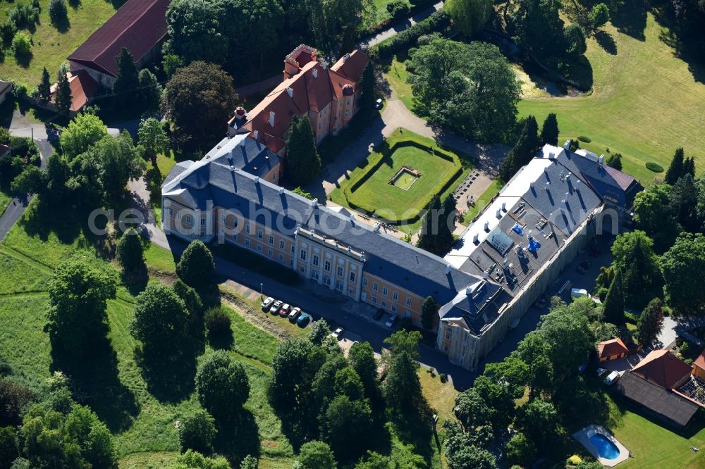 Aerial image Petrohrad - Petersburg - Palace Zamek Petrohrad on Petrohrad in Petersburg in Ustecky kraj - Aussiger Region, Czech Republic