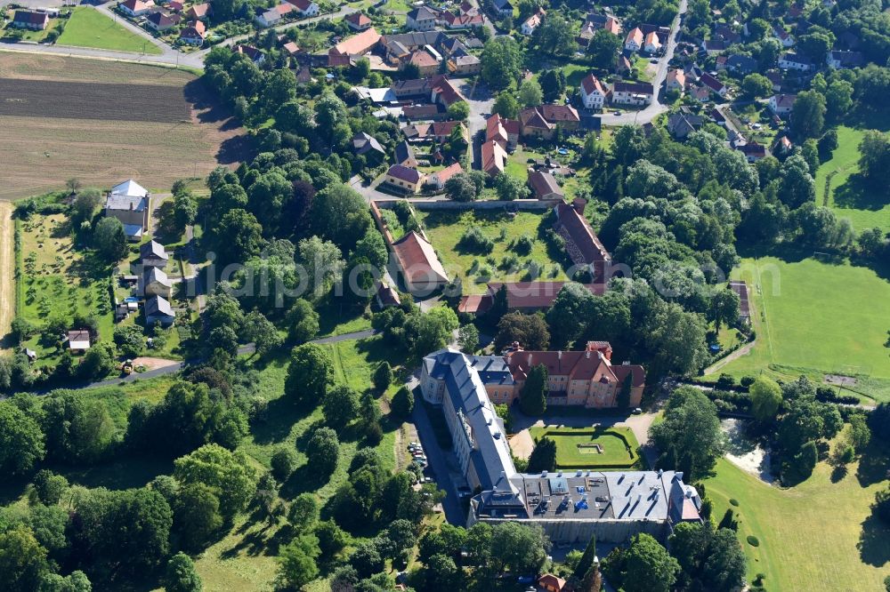 Aerial image Petrohrad - Petersburg - Palace Zamek Petrohrad on Petrohrad in Petersburg in Ustecky kraj - Aussiger Region, Czech Republic