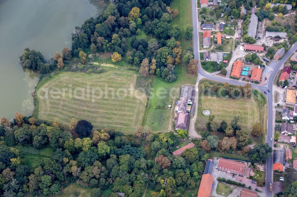 Prötzel from above - Palace Proetzel in Proetzel in the state Brandenburg, Germany