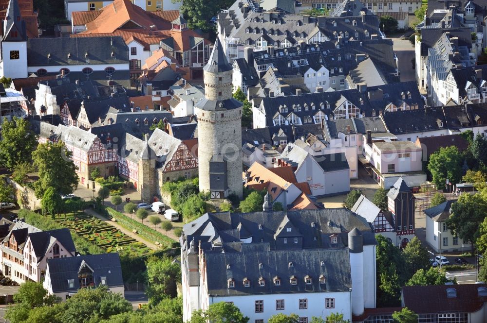 Aerial photograph Idstein - Palace - Residenzschloss in Idstein in the state Hesse, Germany