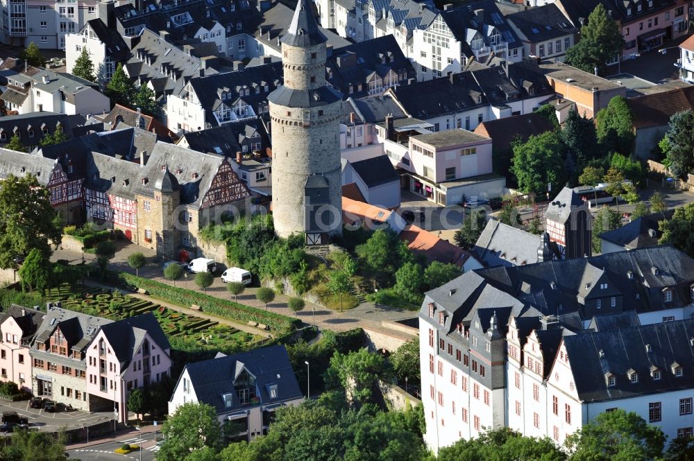 Aerial image Idstein - Palace - Residenzschloss in Idstein in the state Hesse, Germany