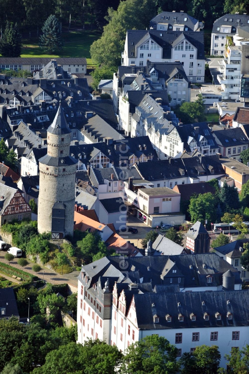 Aerial photograph Idstein - Palace - Residenzschloss in Idstein in the state Hesse, Germany