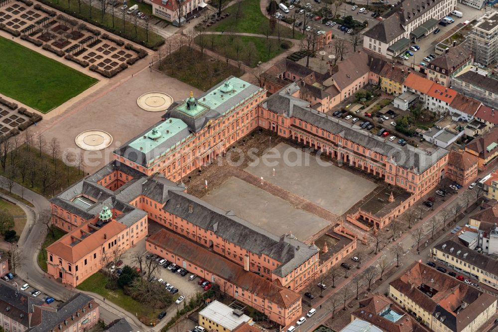 Aerial photograph Rastatt - Palace Residenzschloss Rastatt in Rastatt in the state Baden-Wuerttemberg, Germany