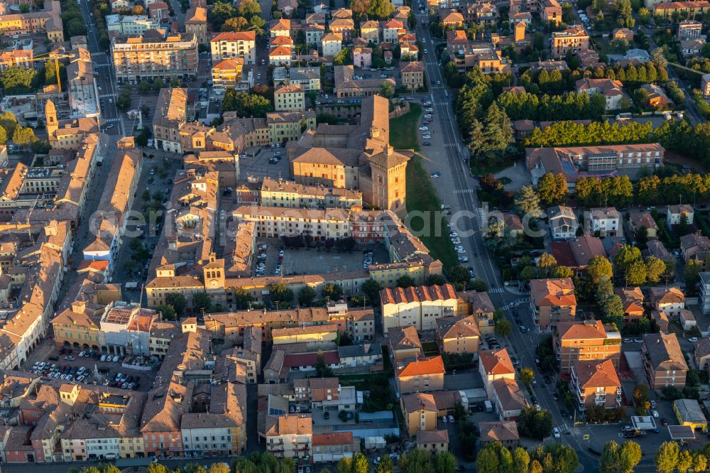 Scandiano from above - Palace Rocca del Boiardo in Scandiano in Emilia-Romagna, Italy