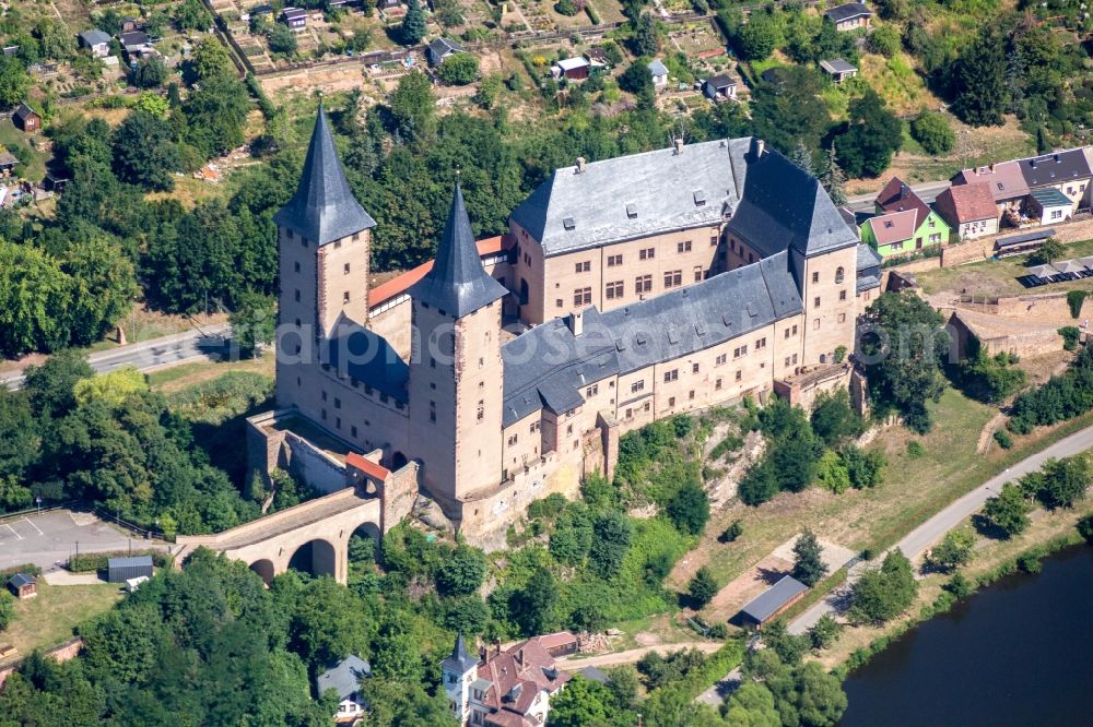 Aerial image Rochlitz - Palace in Rochlitz in the state Saxony, Germany