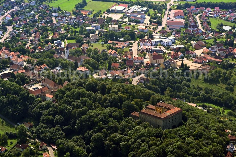 Aerial photograph Schillingsfürst - Palace Schillingsfuerst in Schillingsfuerst in the state Bavaria, Germany