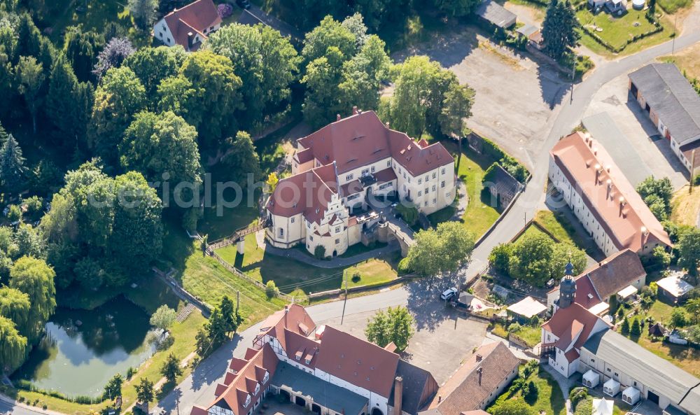 Aerial image Nossen - Palace Schleinitz in Nossen in the state Saxony, Germany