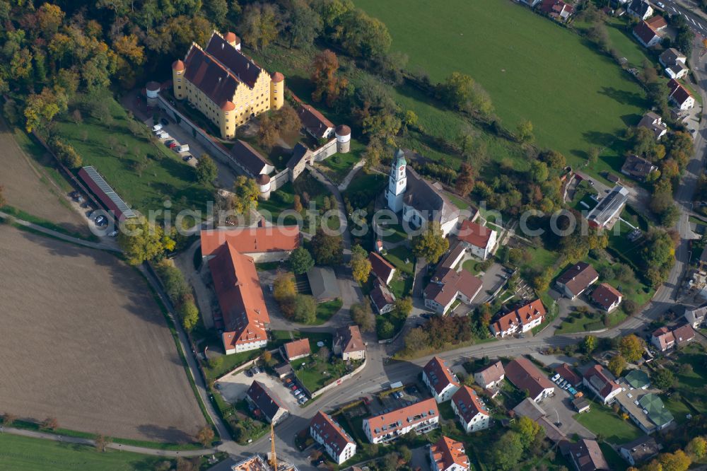 Aerial photograph Erbach - Palace Schloss Erbach on Schlossberg in Erbach in the state Baden-Wuerttemberg, Germany