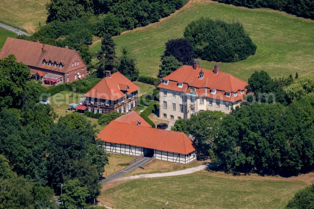 Ennigerloh from above - Palace Schloss Vornholz on Steinpatt in Ennigerloh in the state North Rhine-Westphalia, Germany