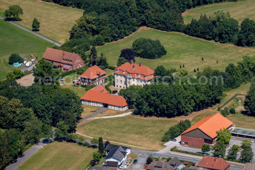 Ennigerloh from the bird's eye view: Palace Schloss Vornholz on Steinpatt in Ennigerloh in the state North Rhine-Westphalia, Germany