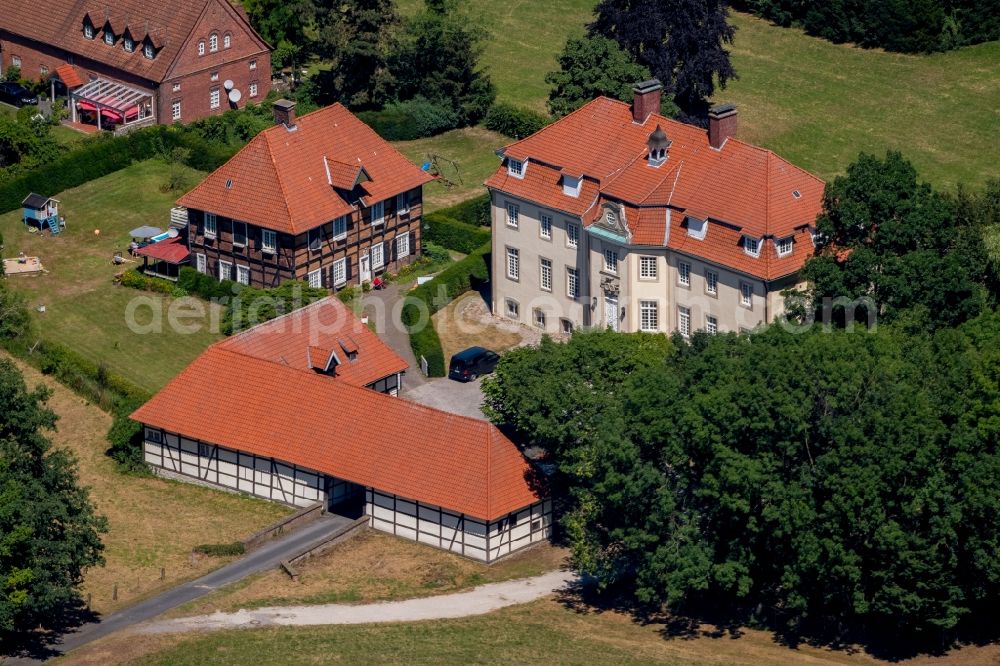 Aerial image Ennigerloh - Palace Schloss Vornholz on Steinpatt in Ennigerloh in the state North Rhine-Westphalia, Germany