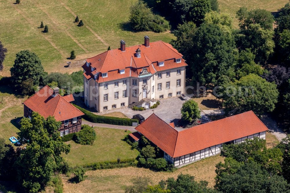 Ennigerloh from above - Palace Schloss Vornholz on Steinpatt in Ennigerloh in the state North Rhine-Westphalia, Germany