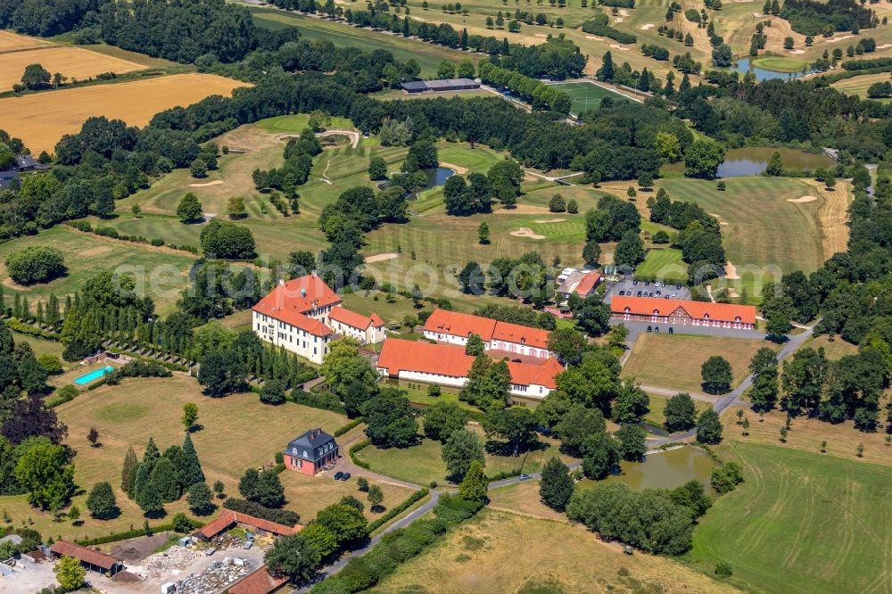 Ennigerloh from above - Palace Schloss Vornholz on Steinpatt in Ennigerloh in the state North Rhine-Westphalia, Germany