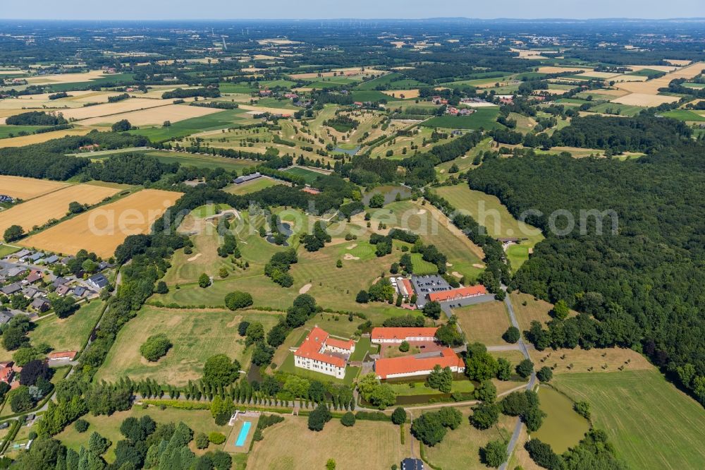 Aerial image Ennigerloh - Palace Schloss Vornholz on Steinpatt in Ennigerloh in the state North Rhine-Westphalia, Germany