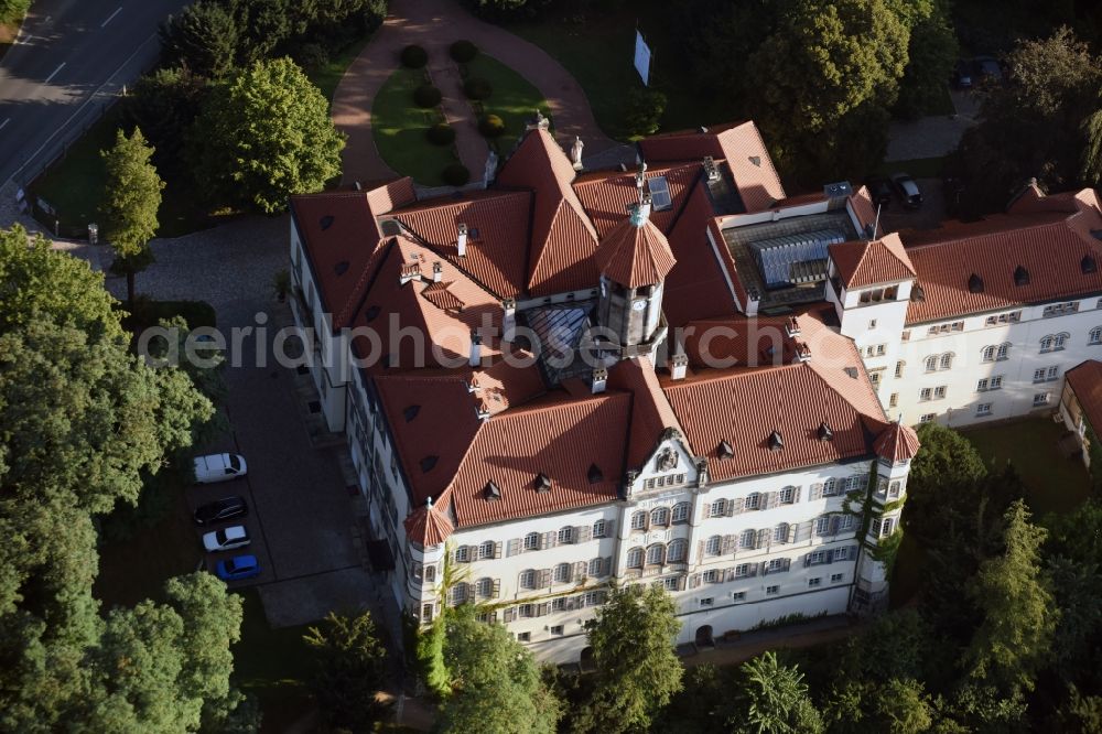 Aerial image Waldenburg - Palace Schloss Waldenburg in Waldenburg in the state Saxony