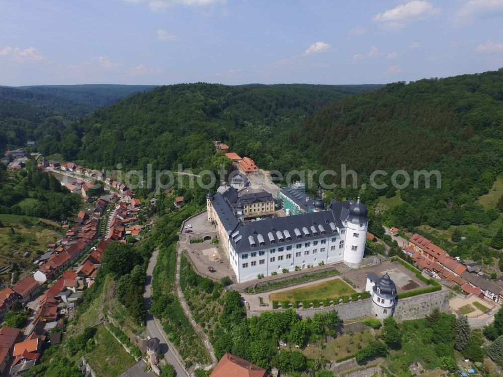 Aerial image Stolberg (Harz) - Palace on Schlossberg in Stolberg (Harz) in the state Saxony-Anhalt, Germany