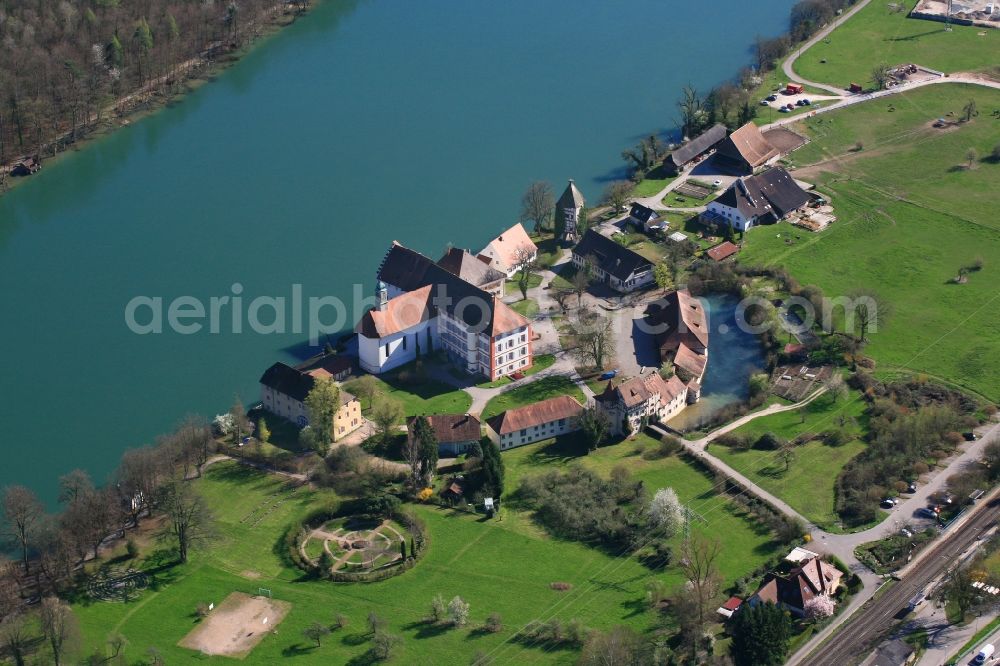 Aerial image Rheinfelden (Baden) - Palace and Schlosshotel Beuggen in Rheinfelden (Baden) in the state Baden-Wuerttemberg, Germany