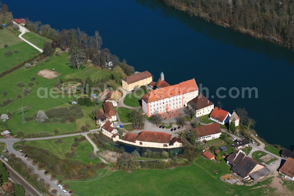 Aerial photograph Rheinfelden (Baden) - Palace and Schlosshotel Beuggen in Rheinfelden (Baden) in the state Baden-Wuerttemberg, Germany