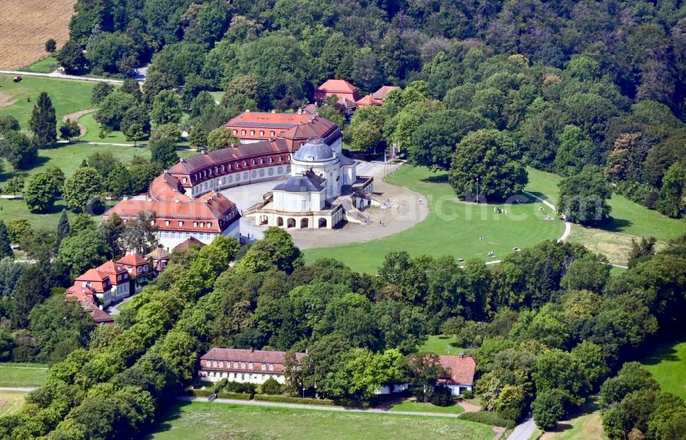 Aerial photograph Stuttgart - Palace Solitude in Stuttgart in the state Baden-Wuerttemberg, Germany