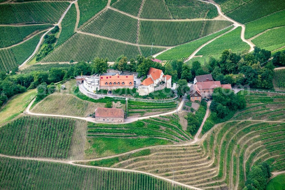 Durbach from the bird's eye view: Palace Staufenberg in Durbach in the state Baden-Wuerttemberg, Germany