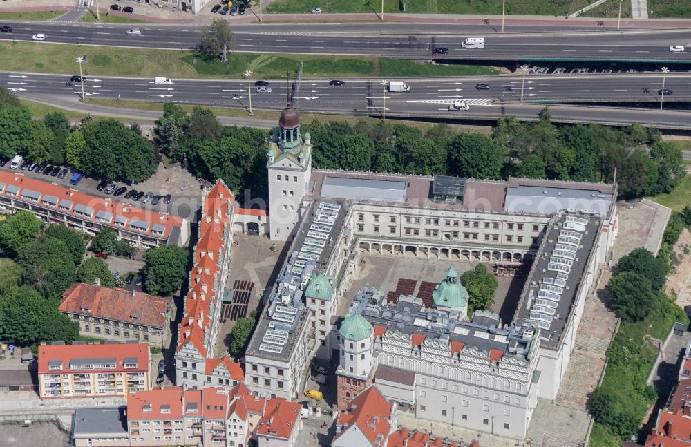 Szczecin - Stettin from the bird's eye view: Palace Stettiner Schloss in Szczecin in West Pomeranian, Poland