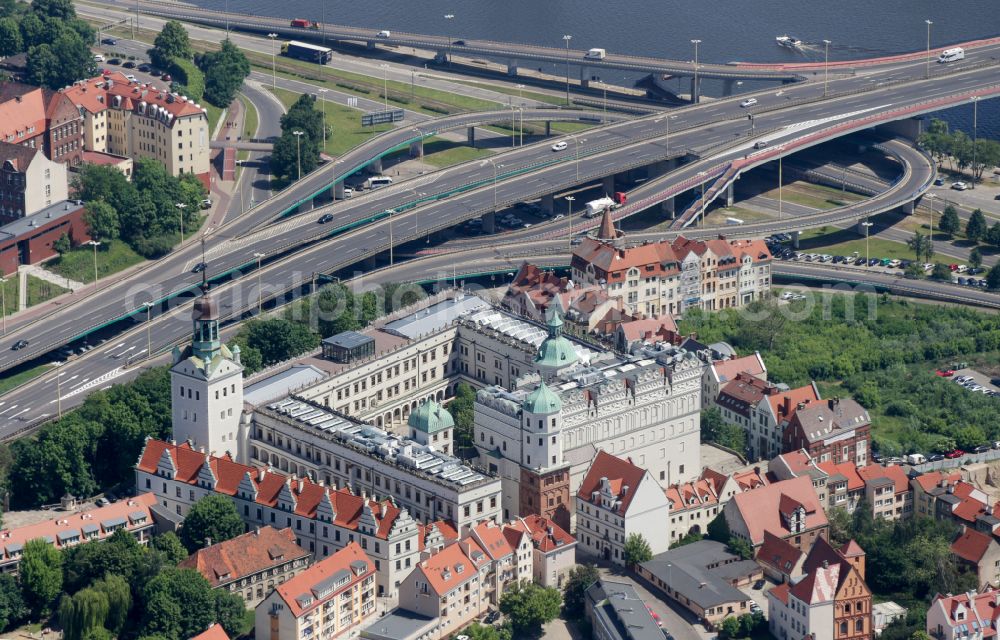 Aerial photograph Szczecin - Stettin - Palace Stettiner Schloss in Szczecin in West Pomeranian, Poland