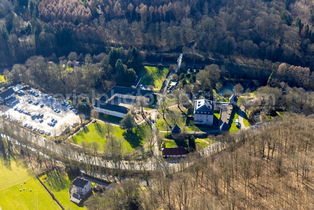 Velbert from the bird's eye view: Palace Vorburg Schloss Hardenberg in Velbert in the state North Rhine-Westphalia, Germany