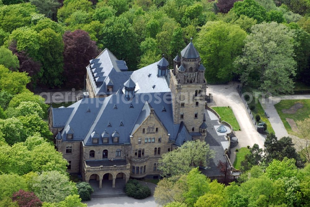 Aerial photograph Budenheim - Palace Waldthausen in Budenheim in the state Rhineland-Palatinate, Germany