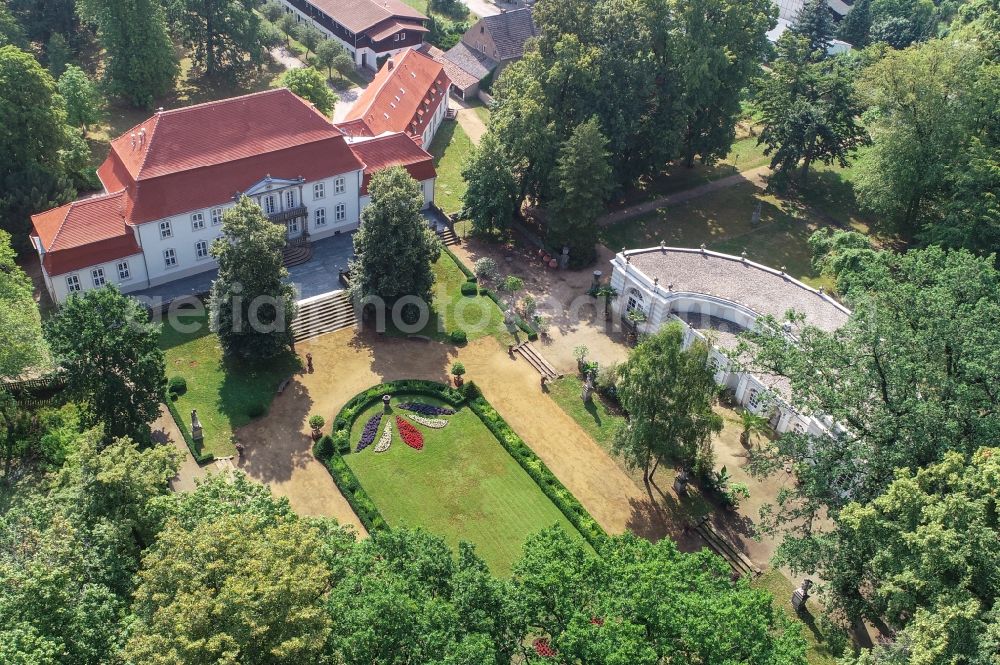 Aerial image Wiepersdorf - Palace in Wiepersdorf in the state Brandenburg, Germany