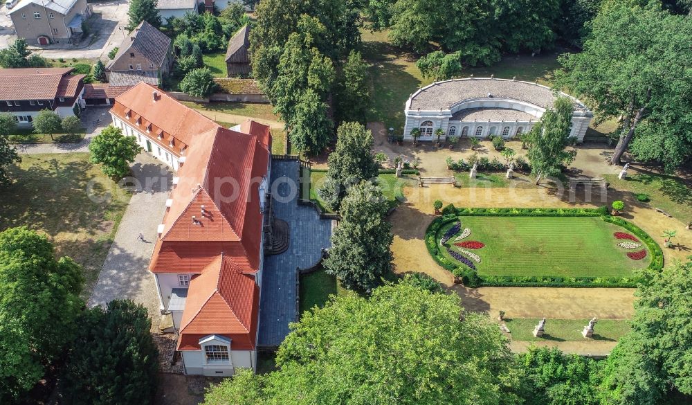 Wiepersdorf from above - Palace in Wiepersdorf in the state Brandenburg, Germany