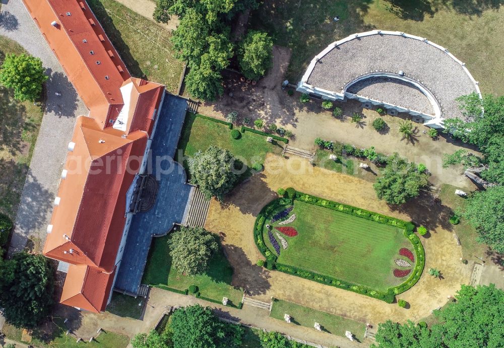 Wiepersdorf from the bird's eye view: Palace in Wiepersdorf in the state Brandenburg, Germany