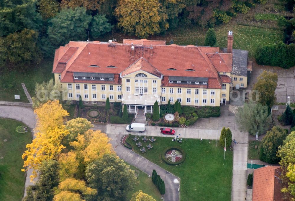 Neuhardenberg from above - Palace Wulkow in Neuhardenberg in the state Brandenburg, Germany