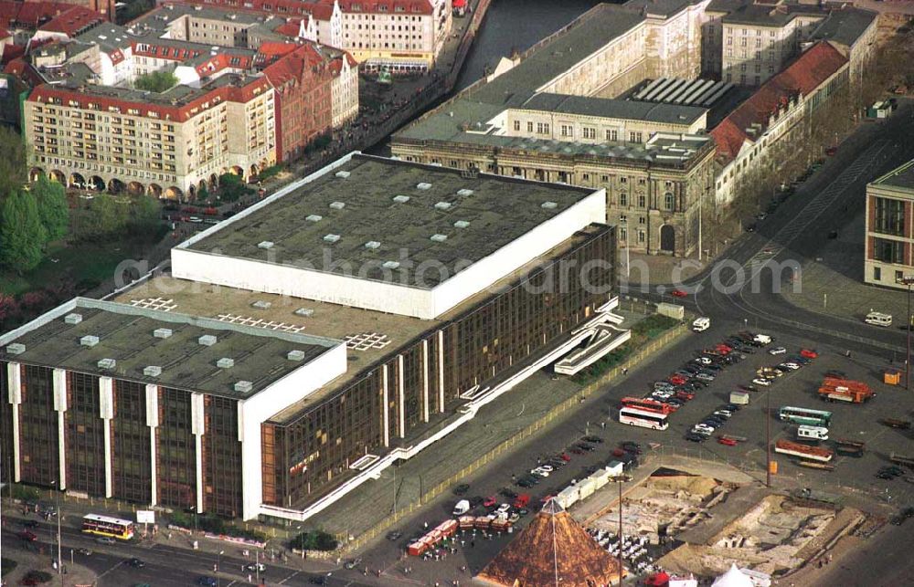 Aerial photograph Berlin - Palast der Republik in Berlin-Mitte