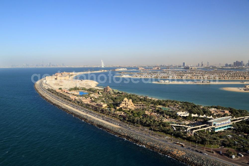 Aerial Photograph Dubai The Palm Jumeirah With The Palm Fronds In Dubai In United Arab Emirates