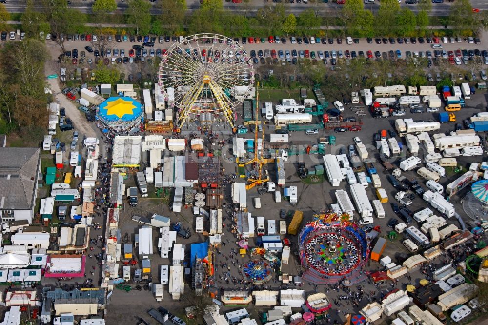 Recklinghausen from above - View of the parish fair Recklinghausen in the state of North Rhine-Westphalia