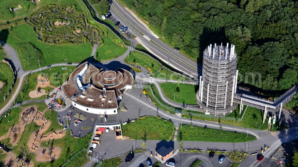 Waldbröl from above - Panarbora Park in Waldbroel in the state North Rhine-Westphalia, Germany