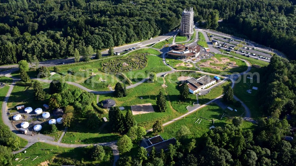 Waldbröl from above - Panarbora Park in Waldbroel in the state North Rhine-Westphalia, Germany