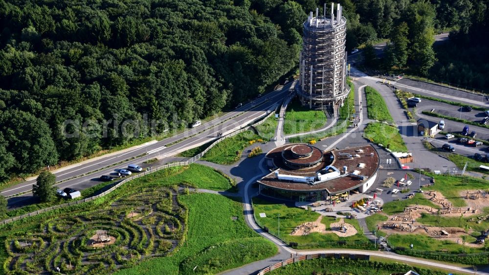 Waldbröl from the bird's eye view: Panarbora Park in Waldbroel in the state North Rhine-Westphalia, Germany