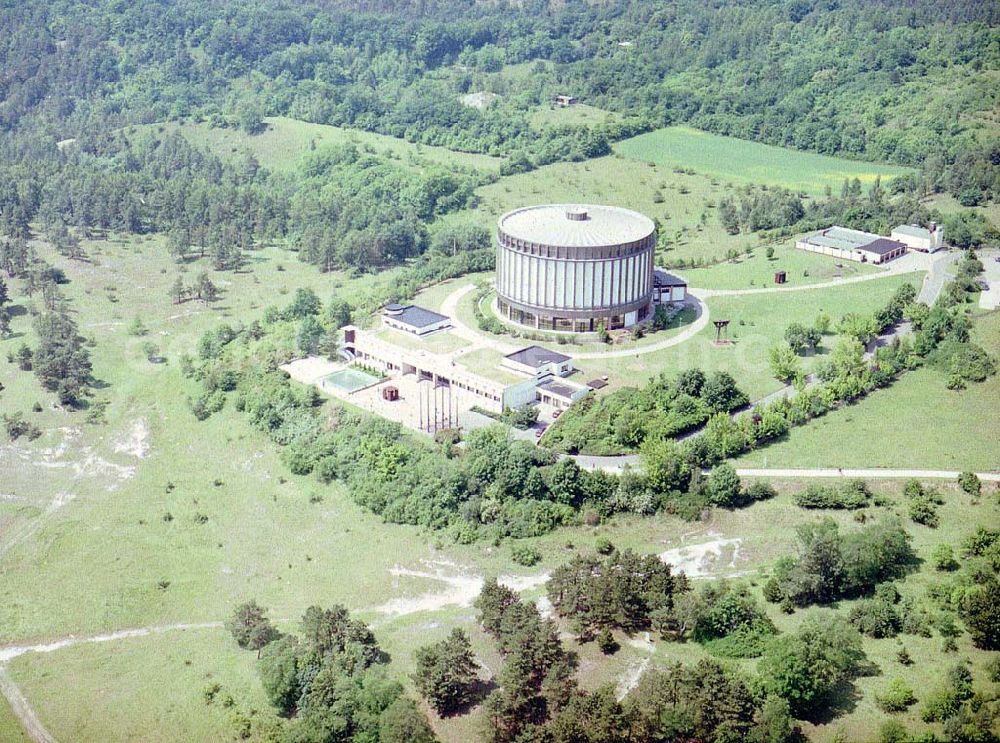 Aerial photograph Bad Frankenhausen / Thüringen - Panorama-Museum (Bauernkriegspanorama von Prof. Tübke) am Schlachtberg 9 in 06567 Bad Frankenhausen (Tel.: 034671-6190).