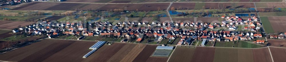 Aerial image Böbingen - Panorama from the local area and environment in Boebingen in the state Rhineland-Palatinate