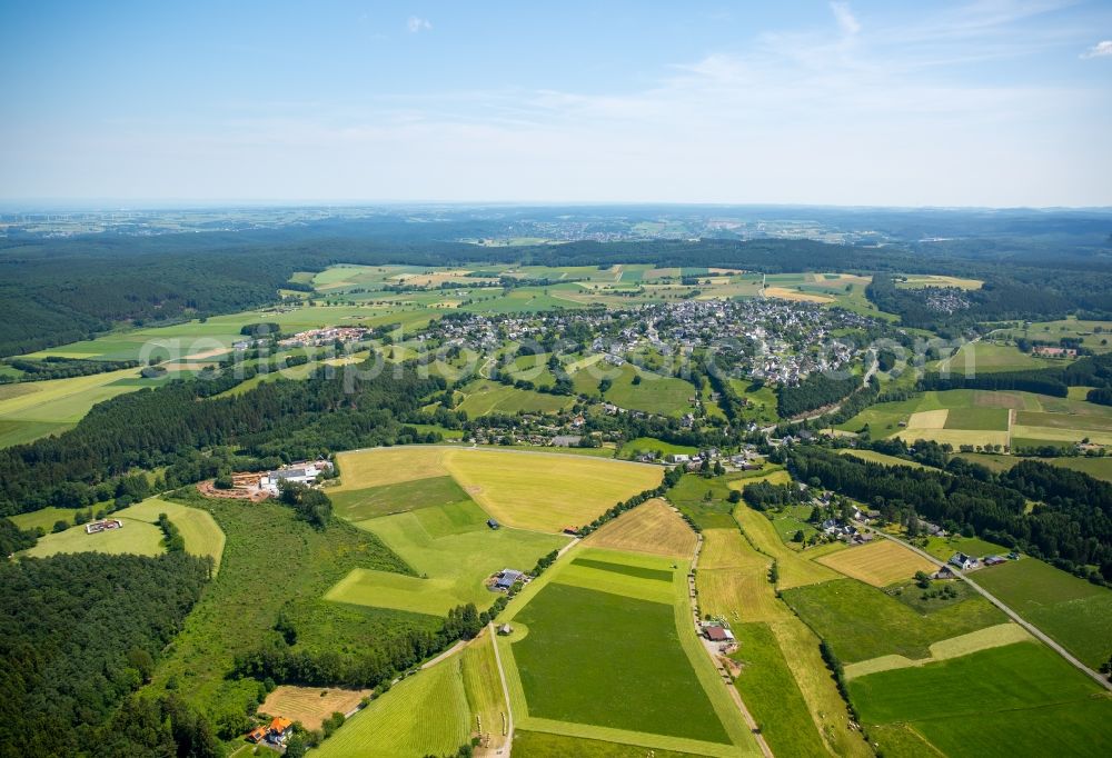 Aerial photograph Hischberg - Panorama from the local area and environment in Hischberg in the state North Rhine-Westphalia, Germany