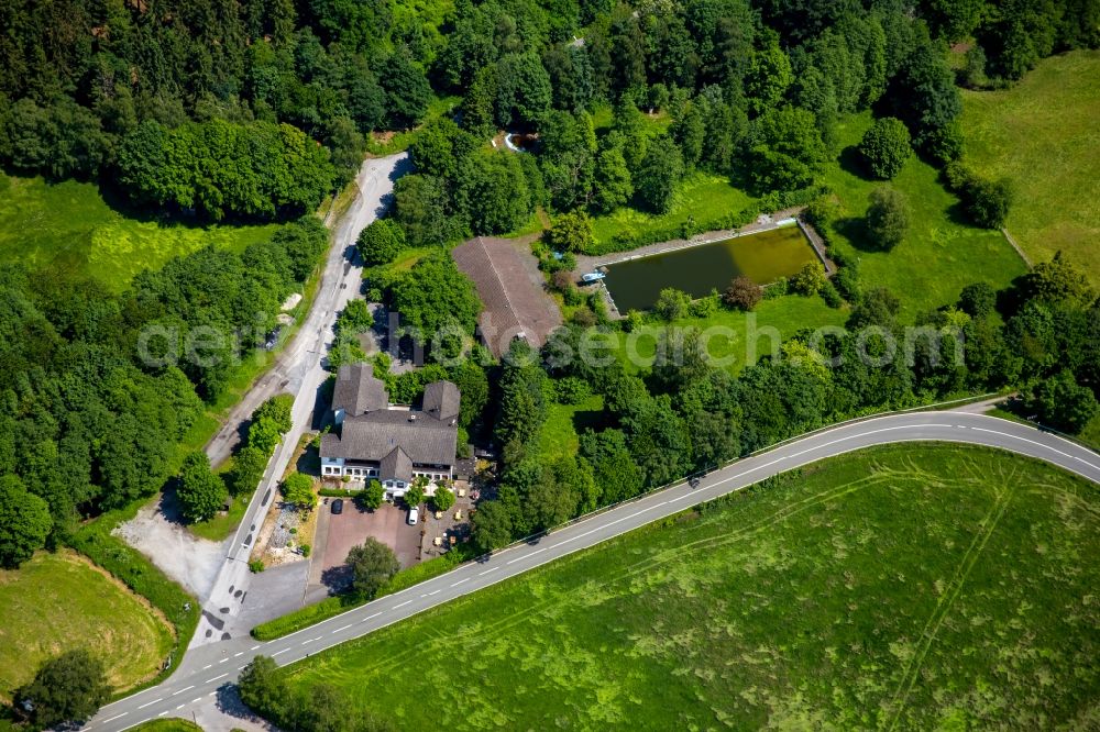 Hischberg from above - Panorama from the local area and environment in Hischberg in the state North Rhine-Westphalia, Germany