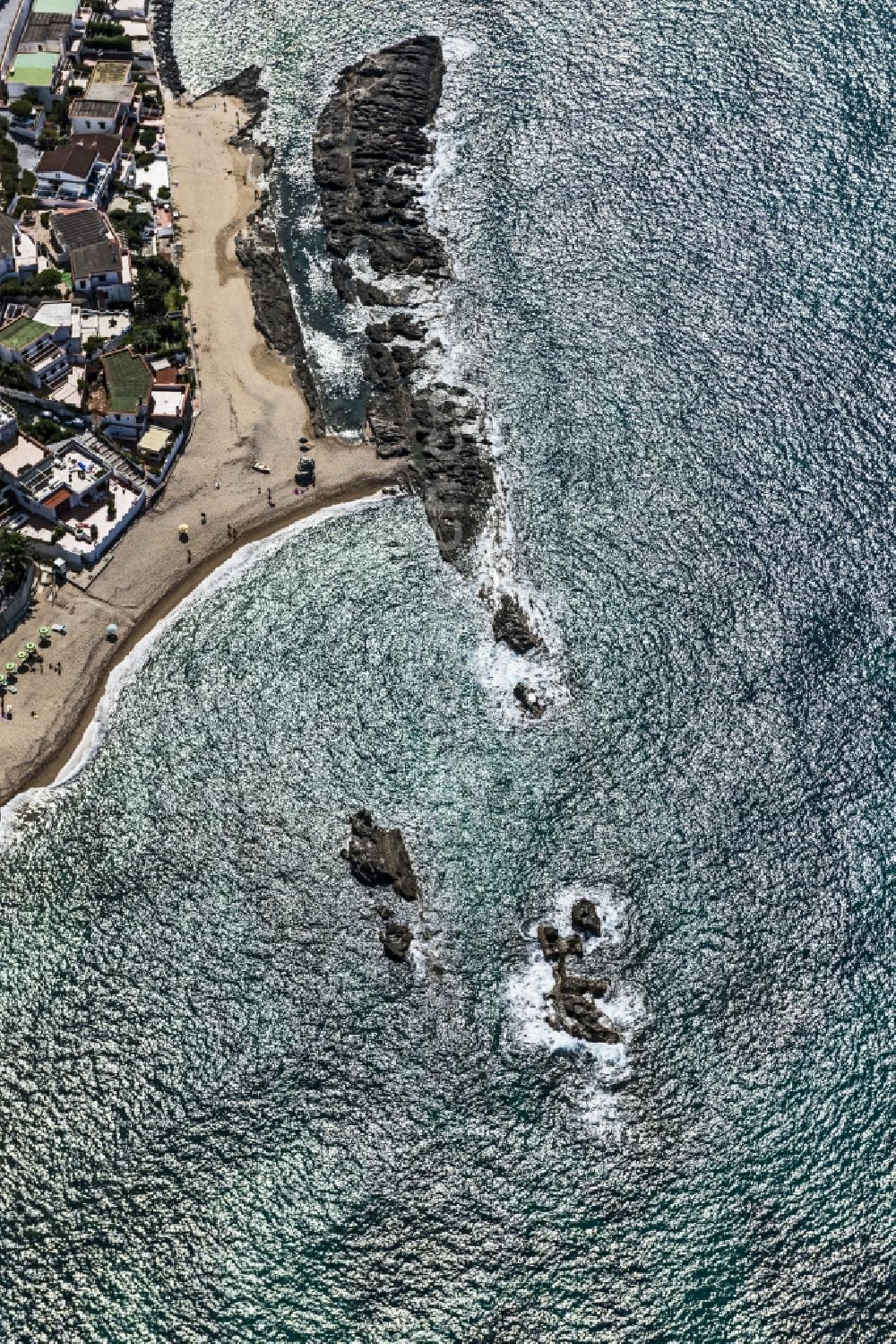 Belvedere Marittimo from above - Panorama Cityscape on the seacoast an der Kueste in Belvedere Marittimo in Calabria, Italy